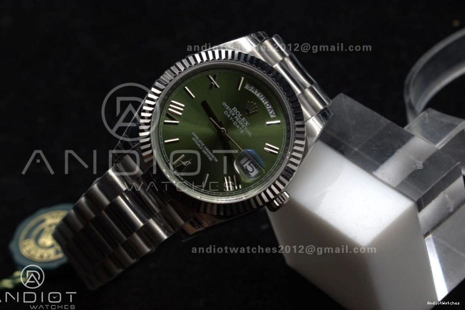 Weight DayDate Green on President 40 Gain SS A Bezel GSF 719 OdorResistant Dial Roman Bracelet 0412